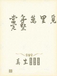 当年万里觅封侯完整