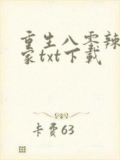 重生八零辣妻当家txt下载