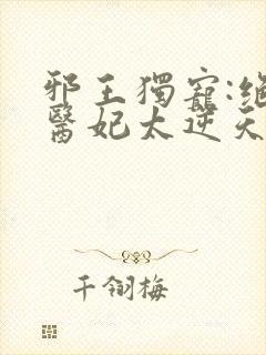 邪王独宠:绝色医妃太逆天的
