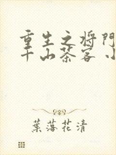 重生之将门毒后千山茶客 小说