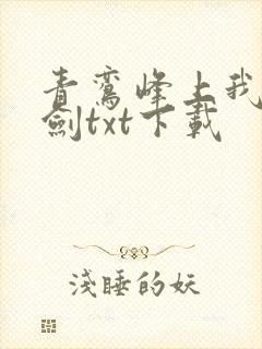 青鸾峰上我有一剑txt下载
