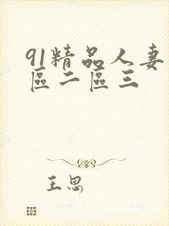 91精品人妻一区二区三