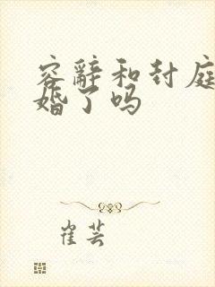 容辞和封庭深离婚了吗