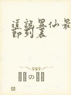 道诡异仙最新章节列表