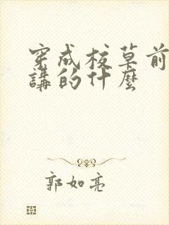 穿成校草前男友讲的什么