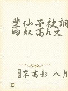 裴仙子被调教成肉奴高h文
