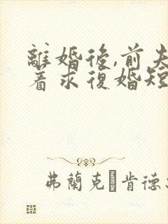 离婚后,前夫哭着求复婚短剧