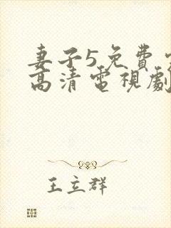 妻子5免费完整高清电视剧在线封面