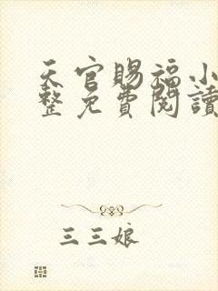 天官赐福小说完整免费阅读番外封面
