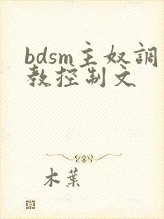bdsm主奴调教控制文