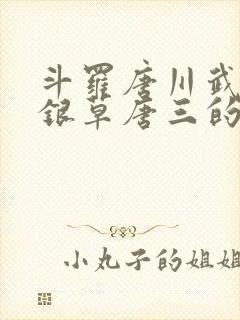 斗罗唐川武魂蓝银草唐三的哥哥的小说