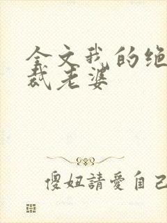 全文我的绝美总裁老婆