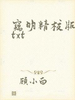 窃明精校版全本txt封面