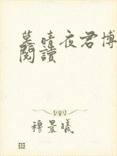 慕晴夜君博免费阅读封面