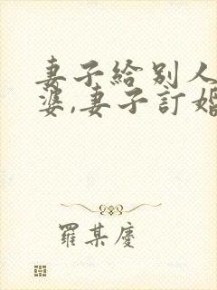 妻子给别人做老婆,妻子订婚的小说封面