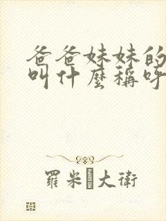 爸爸妹妹的丈夫叫什么称呼