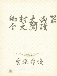 乡村大凶器傻子全文阅读封面