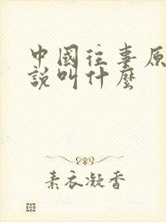 中国往事原著小说叫什么