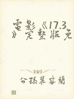 电影《17.3》完整版免费观看国语封面