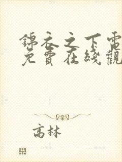 锦衣之下电视剧免费在线观看全集