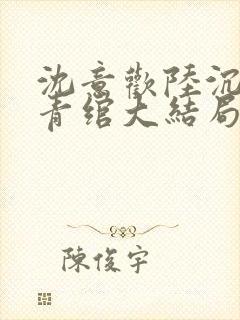 沈意欢陆沉舟林青绾大结局封面