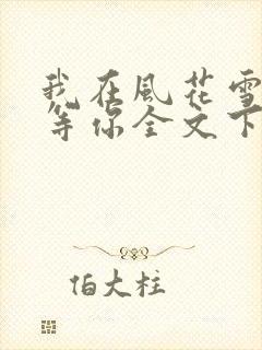 我在风花雪月里等你全文下载txt