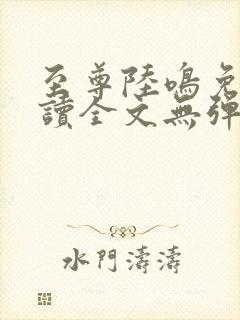 至尊陆鸣免费阅读全文无弹窗