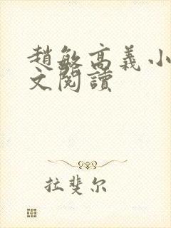 赵敏高义小说全文阅读