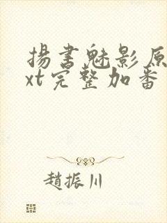 扬书魅影原版txt完整加番外封面