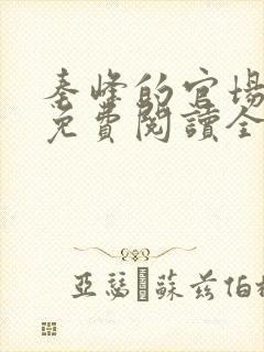 秦峰的官场小说免费阅读全文