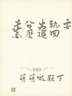 老公出轨要离婚怎么追回