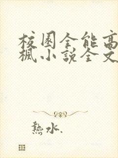校园全能高手季枫小说全文