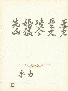 先婚后爱老公很凶猛全文免费阅读