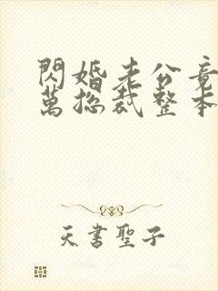 闪婚老公竟是亿万总裁整本免费封面