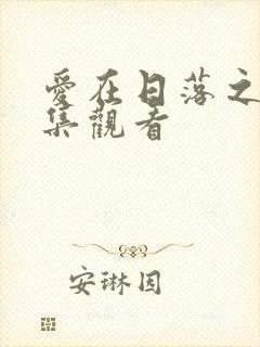 爱在日落之前全集观看