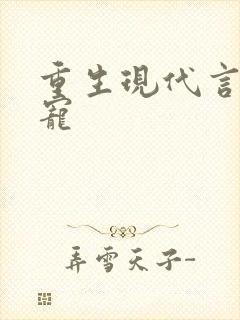 重生现代言情甜宠