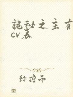 诡秘之主有声书cv表