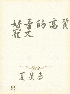 好看的高质量甜宠文封面