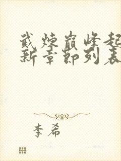武炼巅峰起点最新章节列表封面