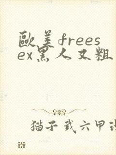 欧美freesex黑人又粗