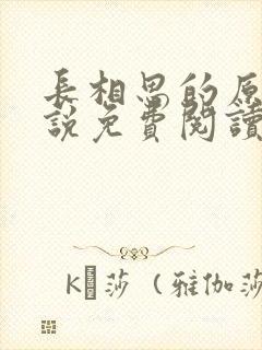 长相思的原著小说免费阅读封面