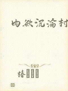 肉欲沉沦村乱史封面