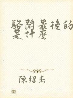 骆闻最后的结局是什么