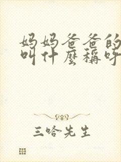 妈妈爸爸的妹妹叫什么称呼