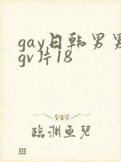 gay日韩男男gv片18