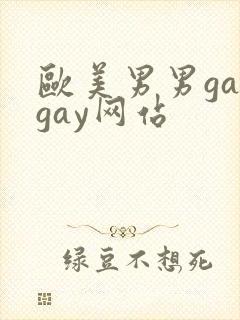 欧美男男gaygay网站