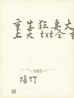 重生狂妻大佬宠上天 txt全本
