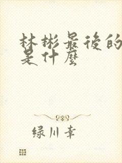 林彬最后的结局是什么