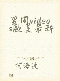 男同videos欧美最新封面