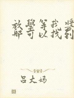 放学等我酱子贝哪可以找到封面